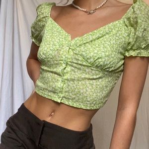 Light green button up shirt